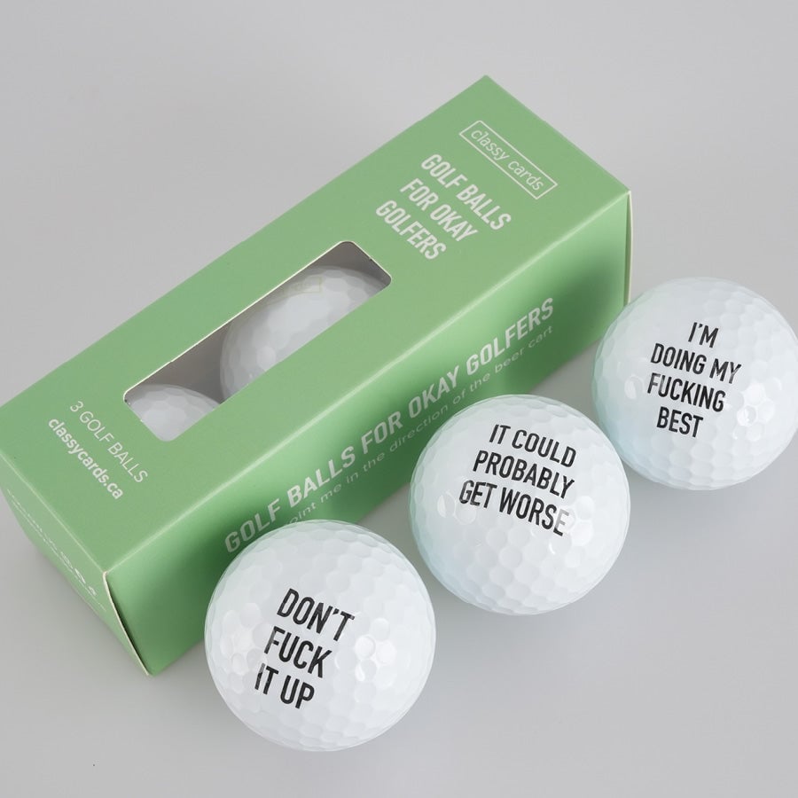 Classy Cards Golf Balls for Okay Golfers Pros