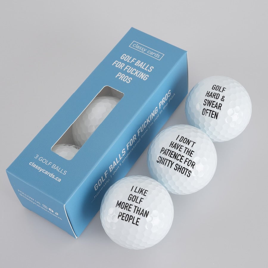 Classy Cards Golf Balls for Fucking Pros