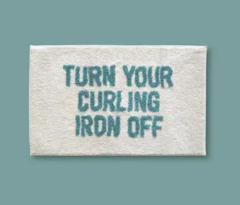 Curling Iron Off Bath Mat
