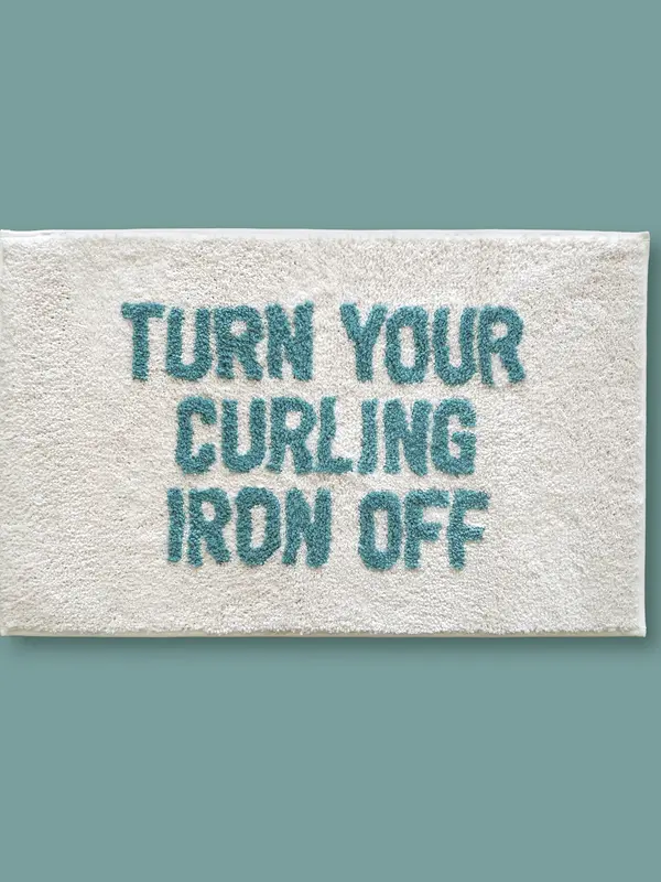 Classy Cards Curling Iron Off Bath Mat