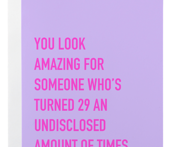 Turned 29 Card