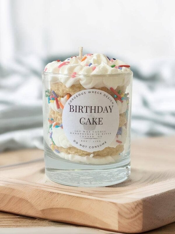 Gorgeous Wreck Design Birthday Cake Dessert Candle