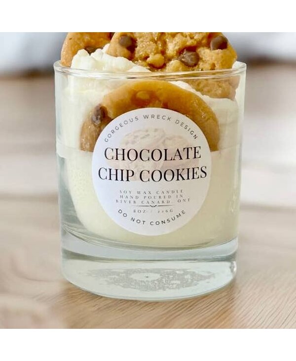 Gorgeous Wreck Design Chocolate Chip Cookie Dessert Candle