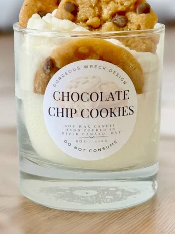Gorgeous Wreck Design Chocolate Chip Cookie Dessert Candle