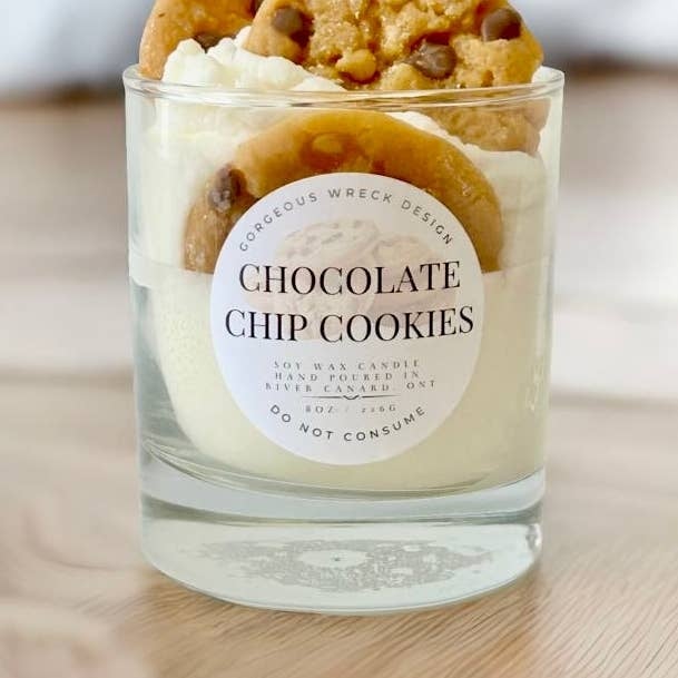 Gorgeous Wreck Design Chocolate Chip Cookie Dessert Candle