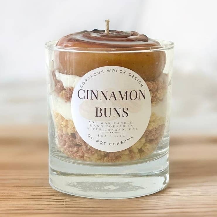 Gorgeous Wreck Design Cinnamon Bun Dessert Candle