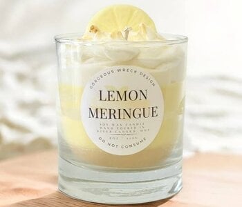 Lemon Meringue Pie Dessert Candle