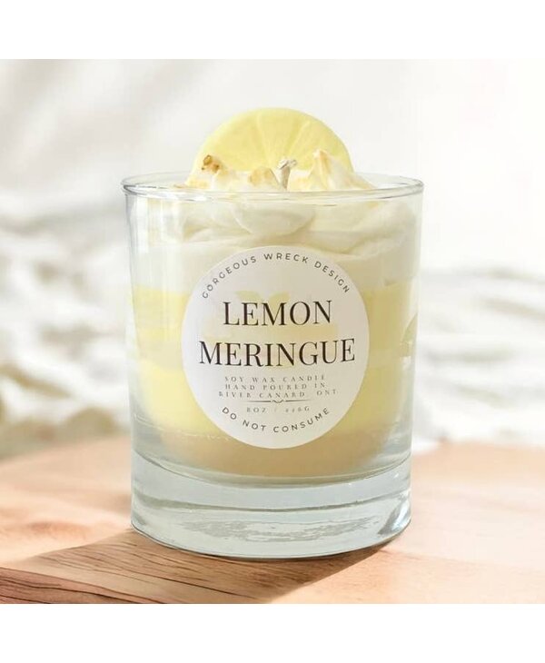 Gorgeous Wreck Design Lemon Meringue Pie Dessert Candle