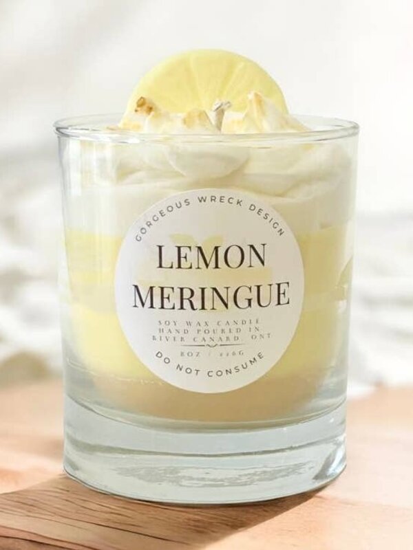 Gorgeous Wreck Design Lemon Meringue Pie Dessert Candle