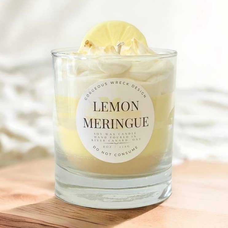 Gorgeous Wreck Design Lemon Meringue Pie Dessert Candle