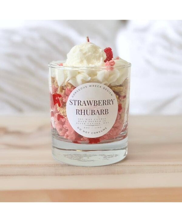 Gorgeous Wreck Design Strawberry Rhubarb Dessert Candle