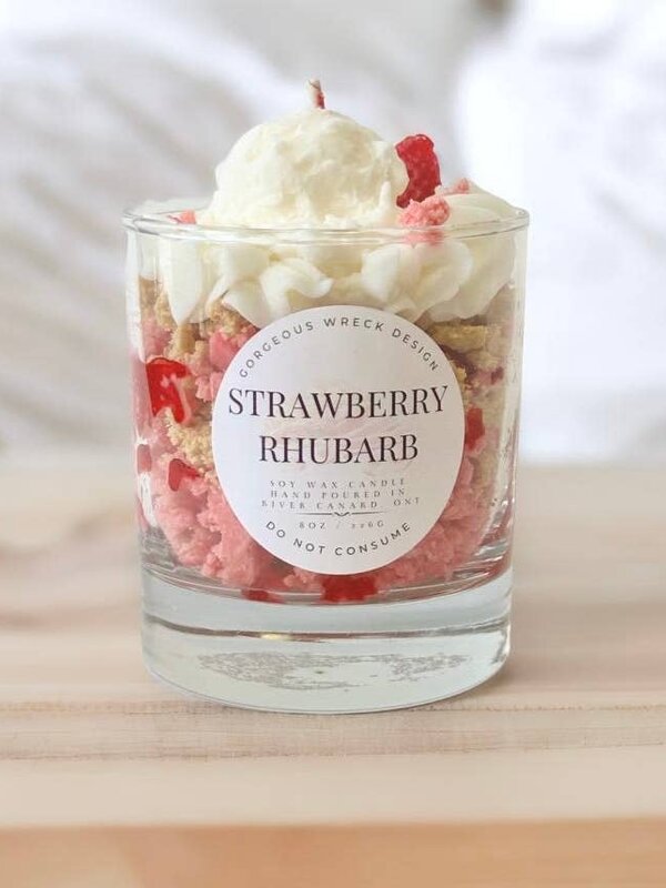 Gorgeous Wreck Design Strawberry Rhubarb Dessert Candle