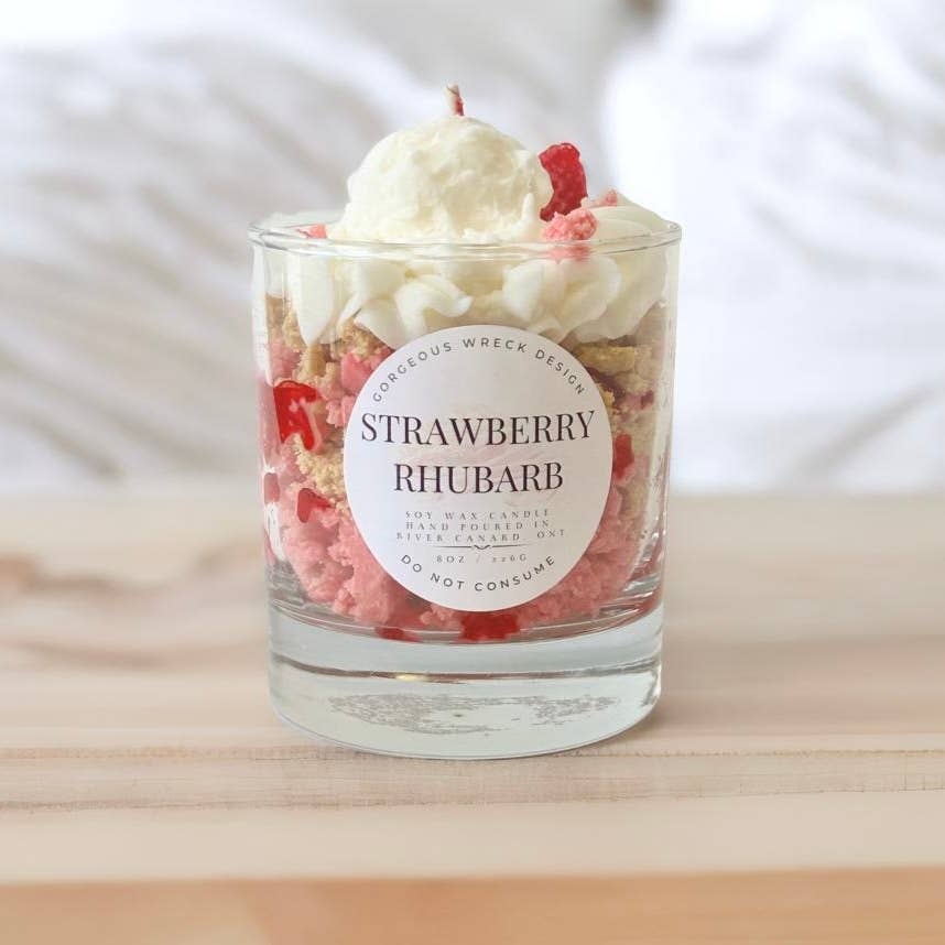 Gorgeous Wreck Design Strawberry Rhubarb Dessert Candle