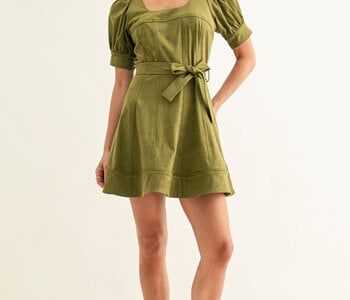 Paolina Faux Suede Mini Dress