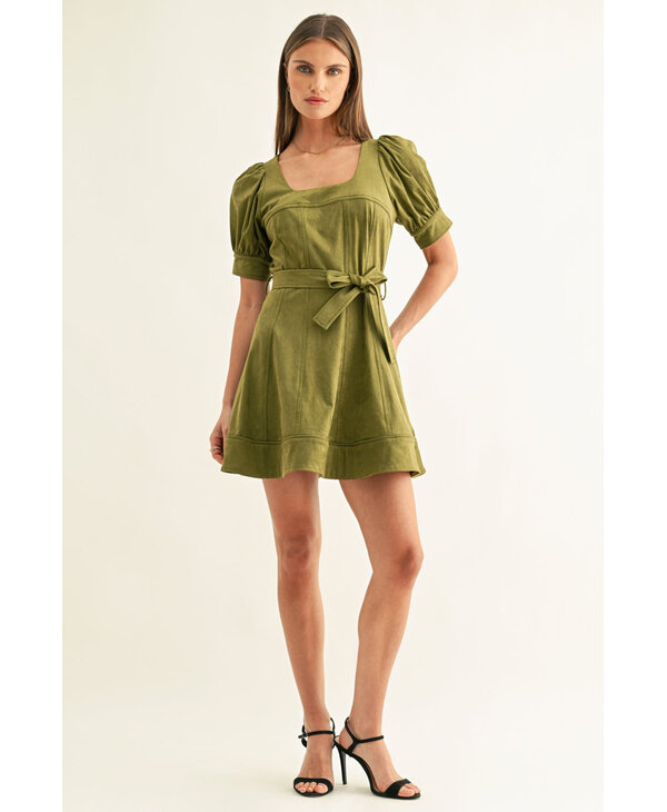 adelyn rae Paolina Faux Suede Mini Dress