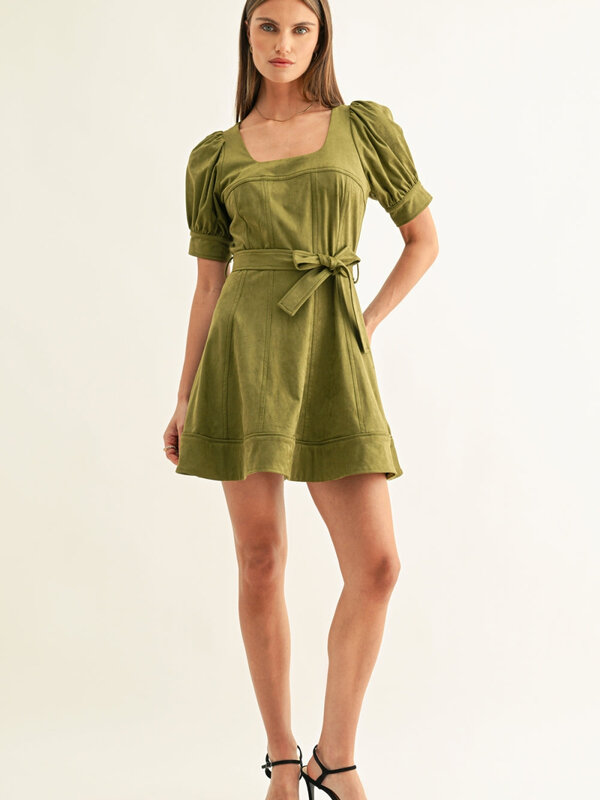adelyn rae Paolina Faux Suede Mini Dress