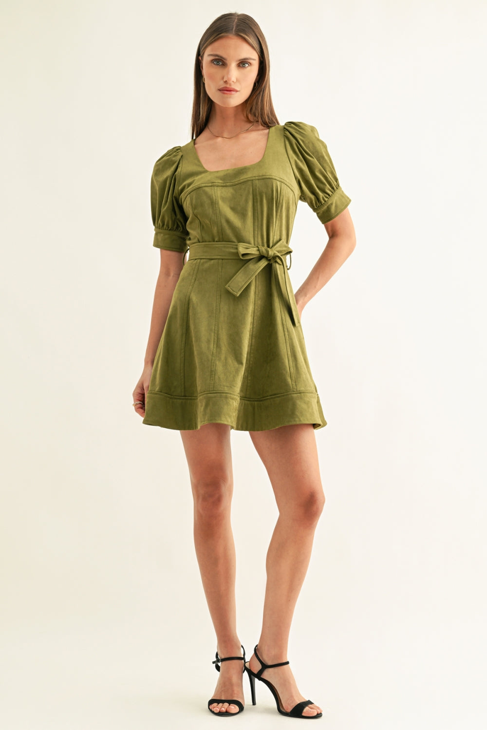 adelyn rae Paolina Faux Suede Mini Dress