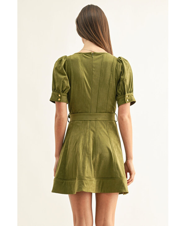 adelyn rae Paolina Faux Suede Mini Dress