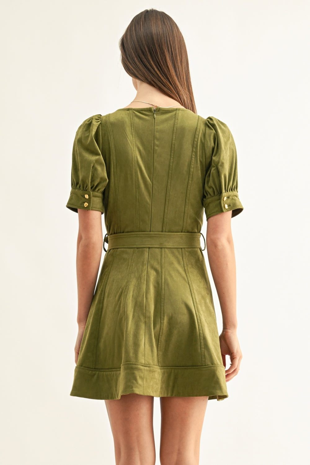 adelyn rae Paolina Faux Suede Mini Dress