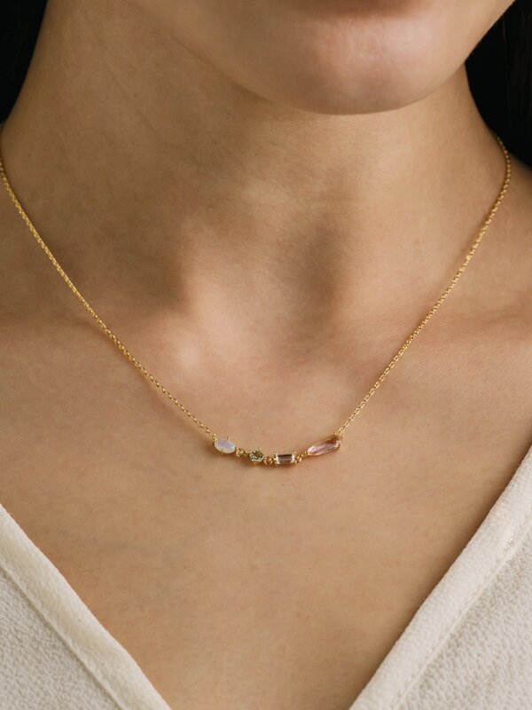 Lovers Tempo Sonata Jewel Necklace - Opal Mix