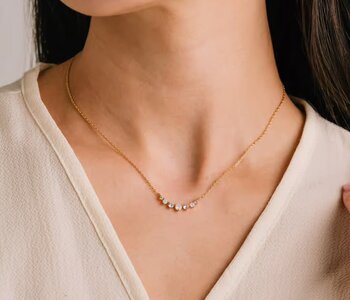 Dewdrop Necklace - White Opal