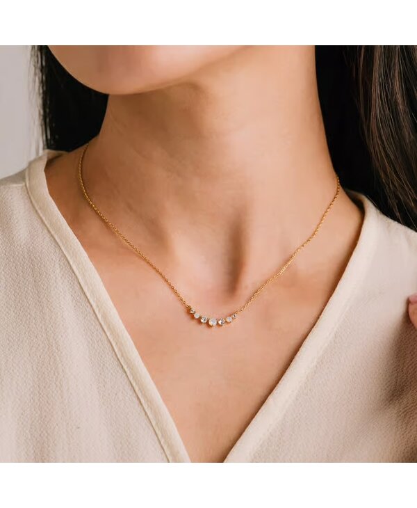 Lovers Tempo Dewdrop Necklace - White Opal
