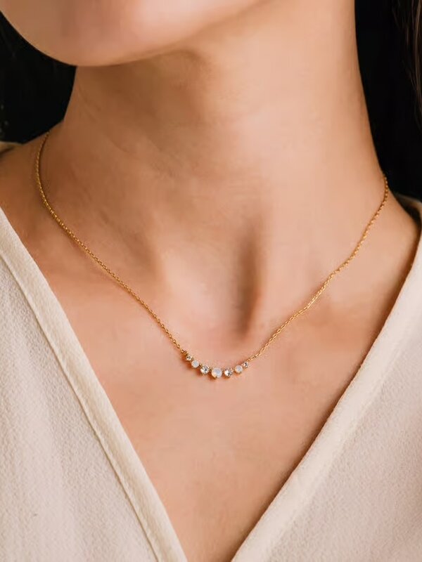 Lovers Tempo Dewdrop Necklace - White Opal