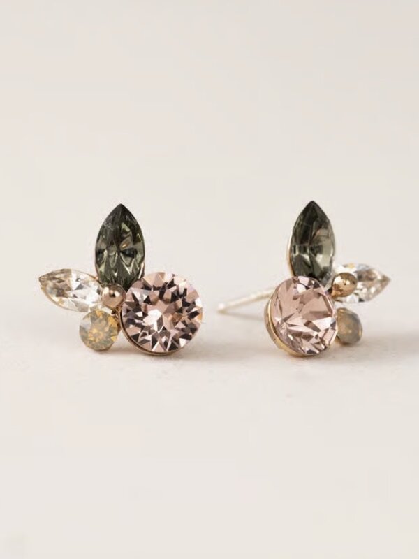 Lovers Tempo Corsage Posts  Earrings- Pink