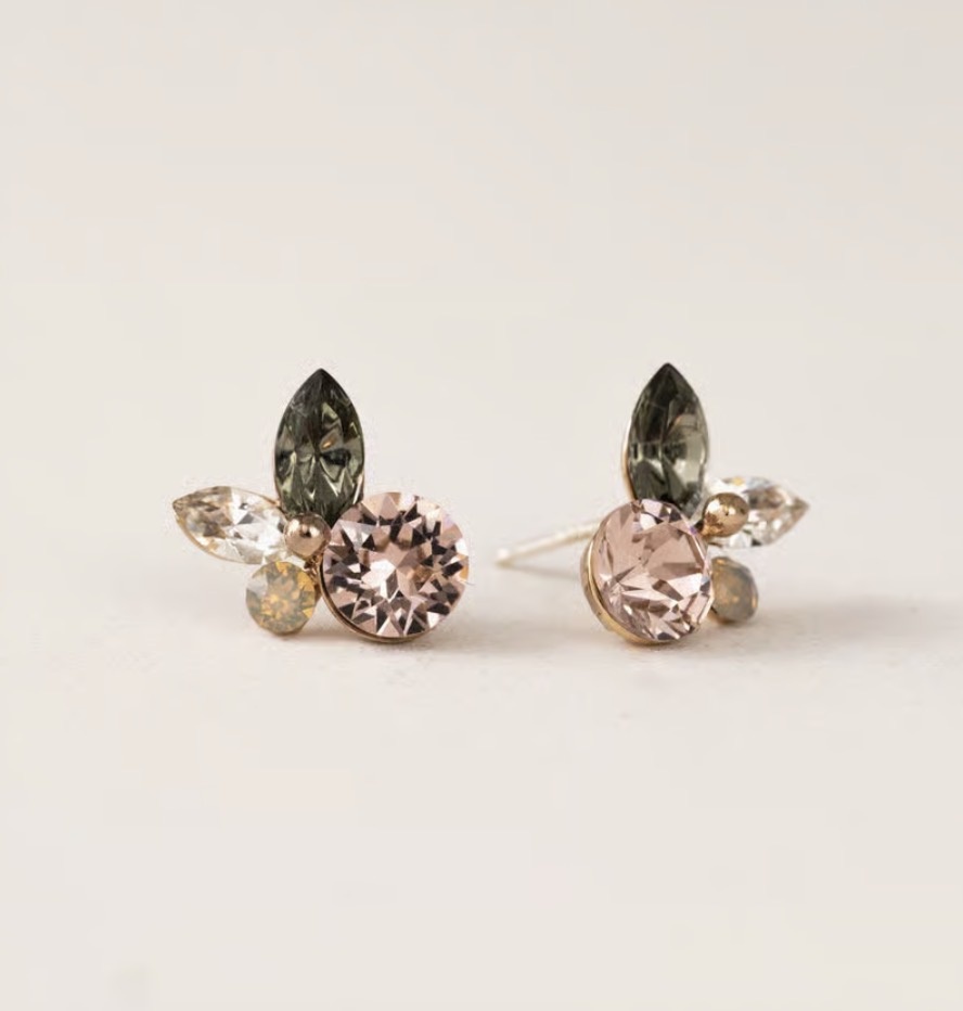 Lovers Tempo Corsage Posts  Earrings- Pink