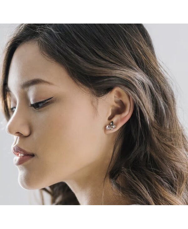 Lovers Tempo Corsage Posts  Earrings- Pink