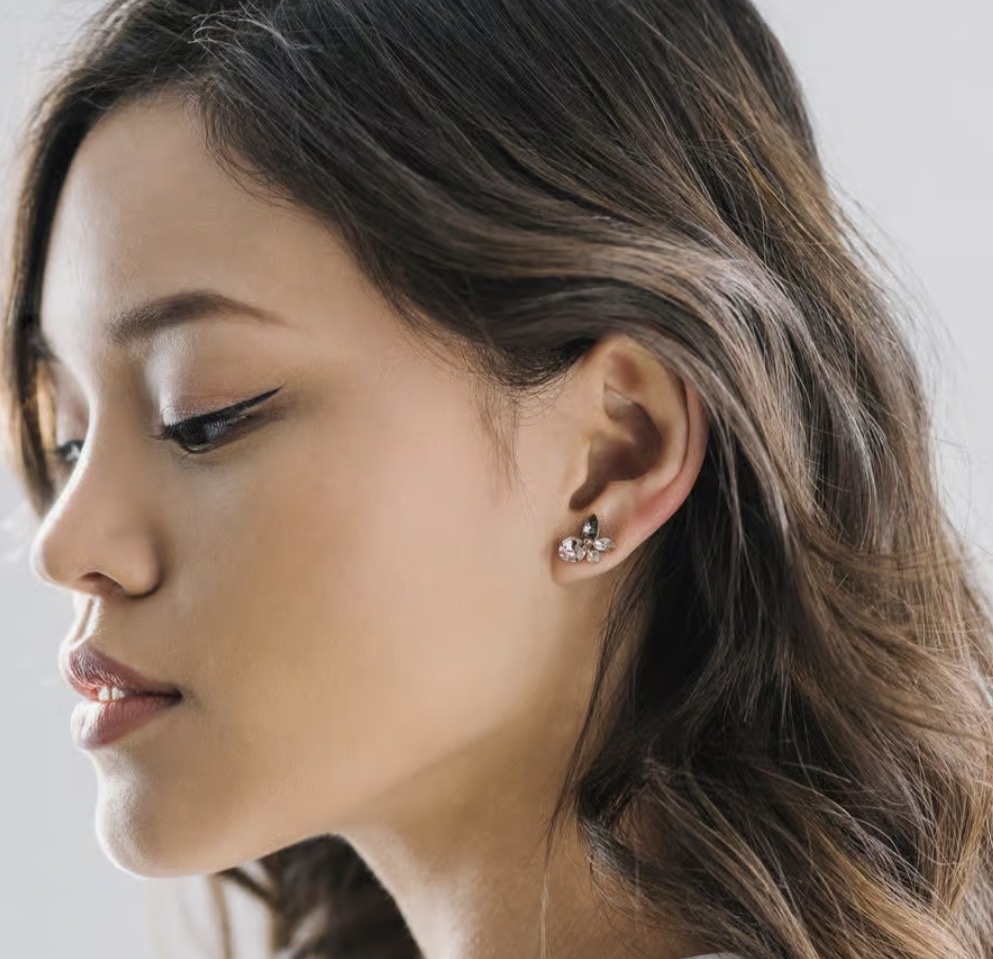 Lovers Tempo Corsage Posts  Earrings- Pink
