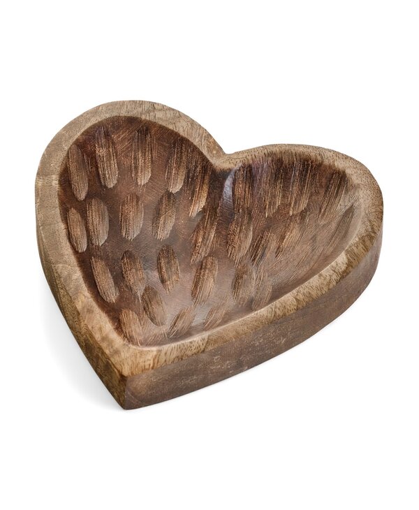 ADV Pine Centre Heart Tray Mango Wood