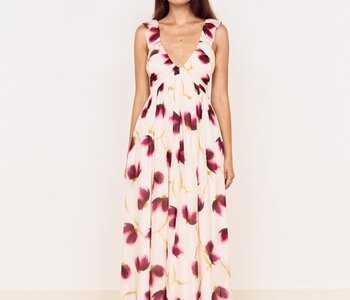 Emery Ruffled Bias Maxi Dress