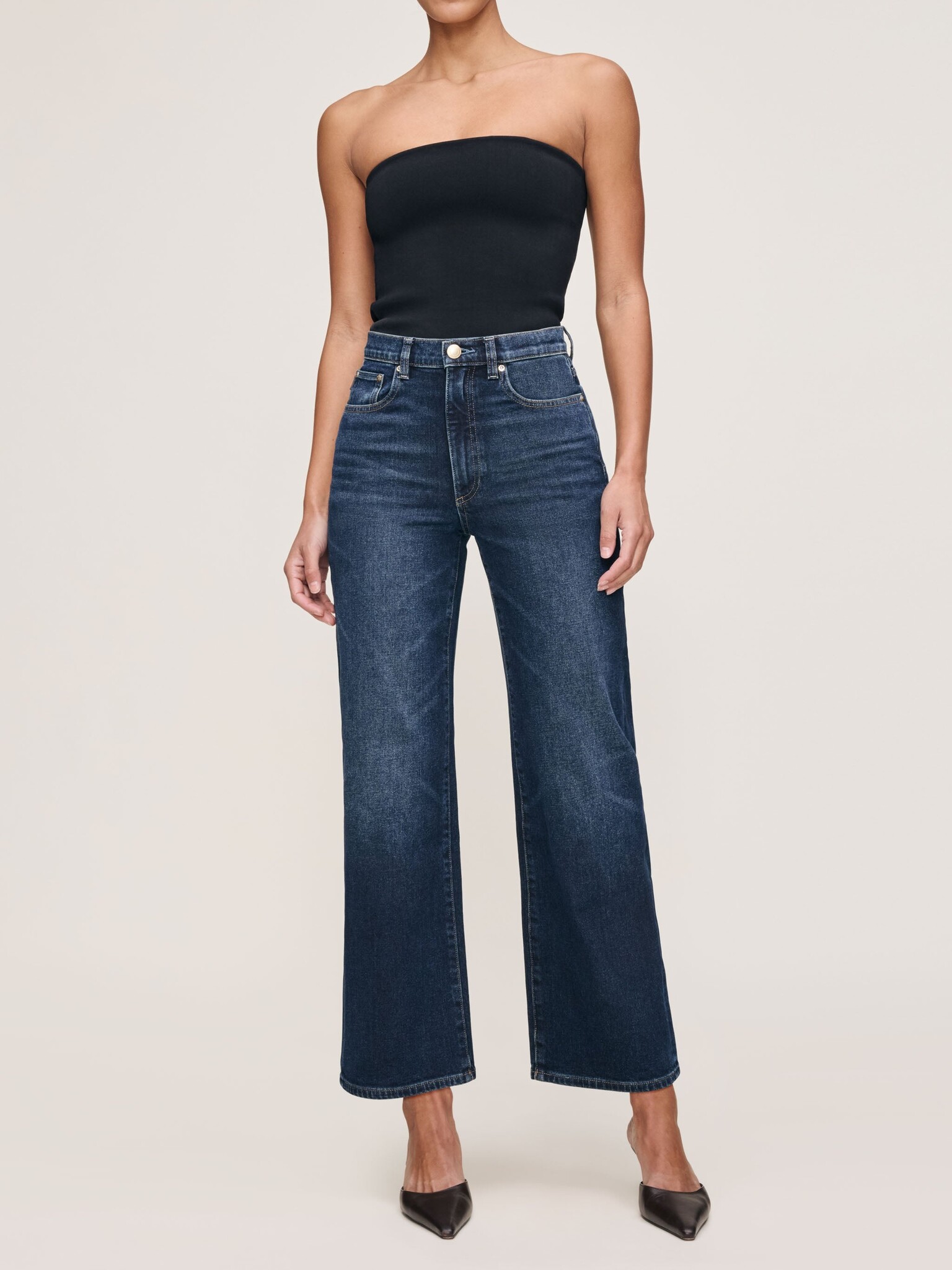 DL1961 Karmine Refined Wide Leg in Dark Sea