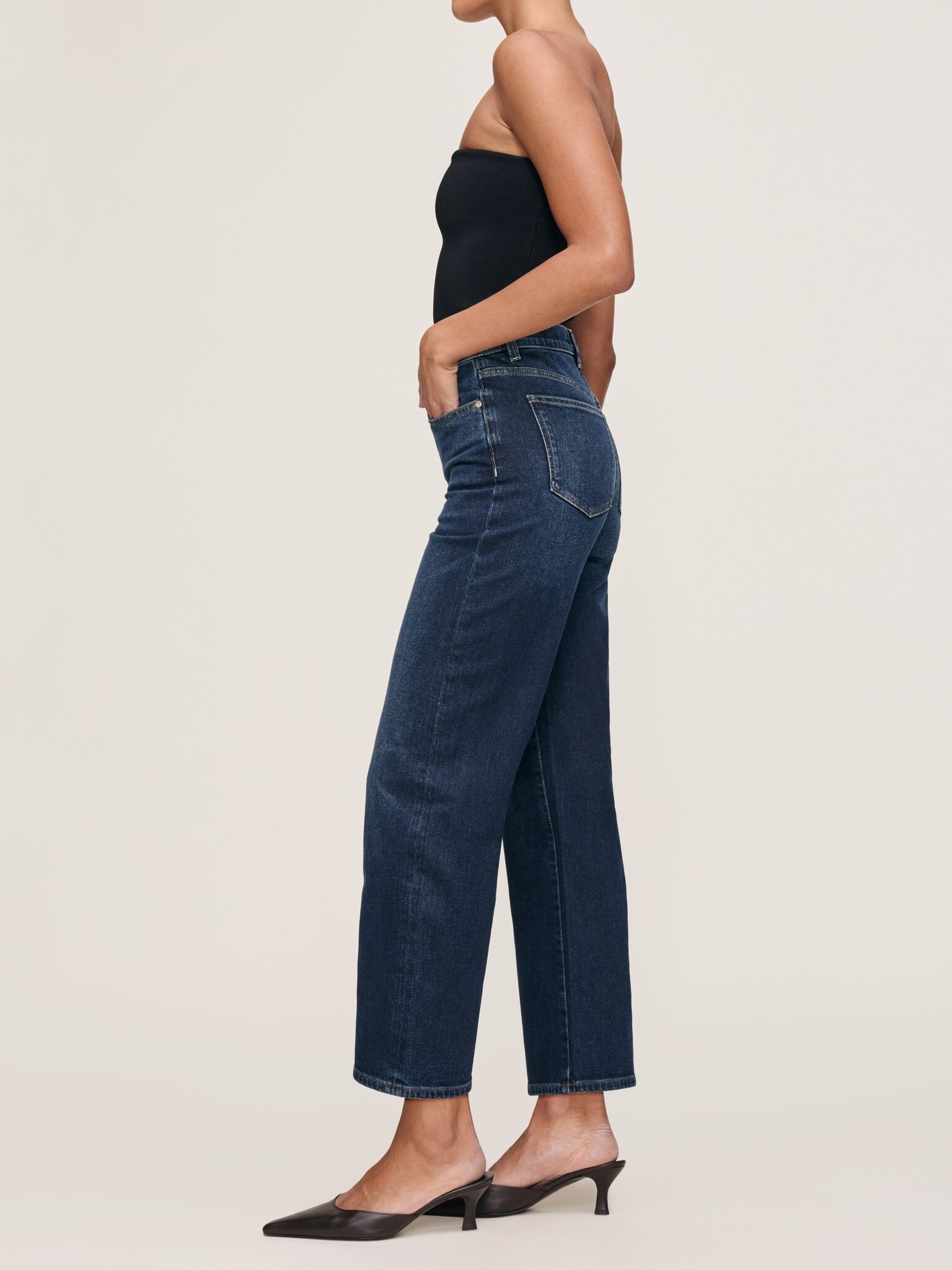 DL1961 Karmine Refined Wide Leg in Dark Sea