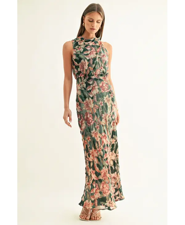 adelyn rae Veda Velvet Maxi Dress