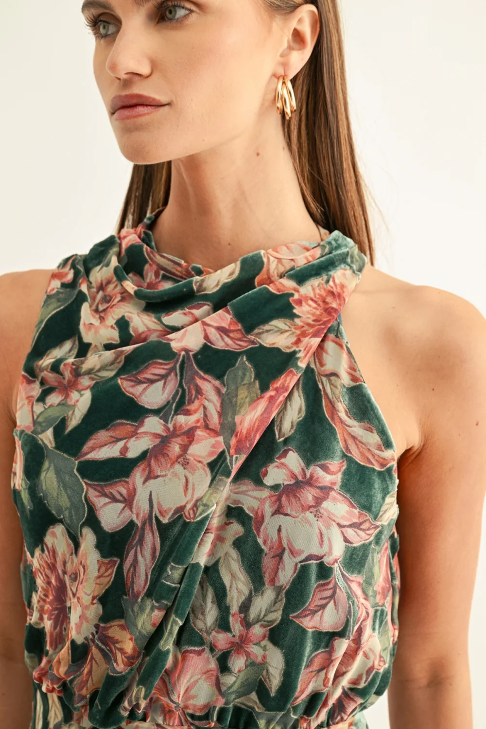 adelyn rae Veda Velvet Maxi Dress