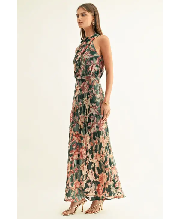 adelyn rae Veda Velvet Maxi Dress