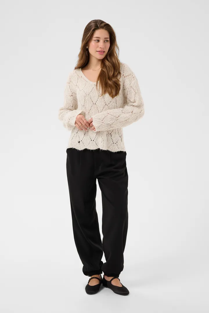 Cream CRNiso Knit Pullover