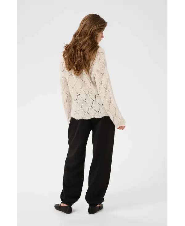 Cream CRNiso Knit Pullover