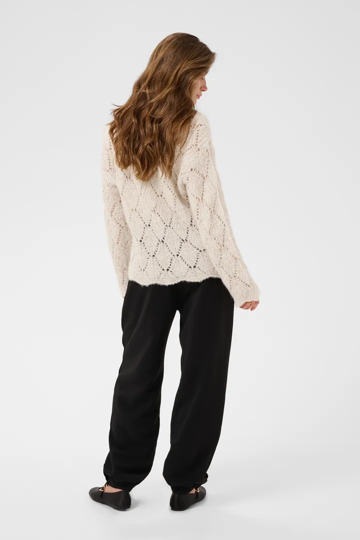 Cream CRNiso Knit Pullover