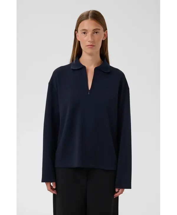 Soaked In Luxury SLMarigold Polo Sweatshirt