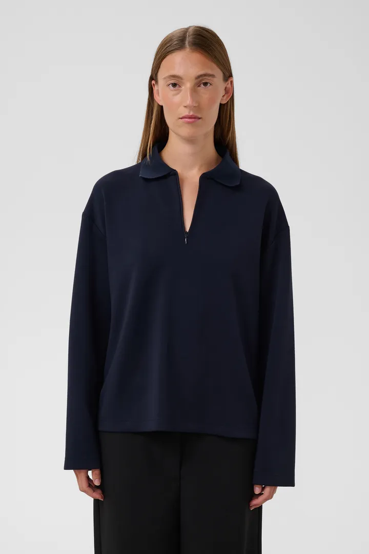 Soaked In Luxury SLMarigold Polo Sweatshirt