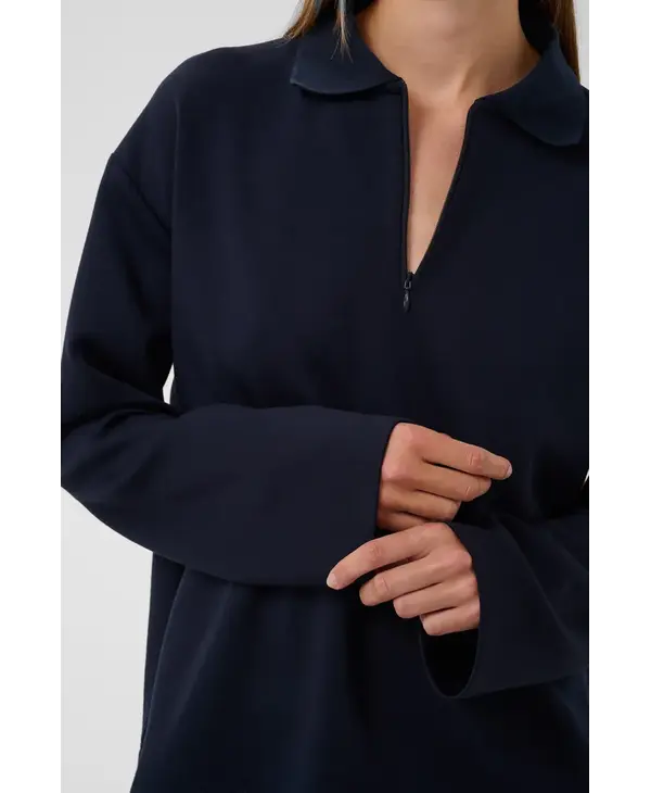 Soaked In Luxury SLMarigold Polo Sweatshirt
