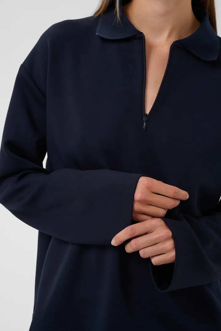 Soaked In Luxury SLMarigold Polo Sweatshirt