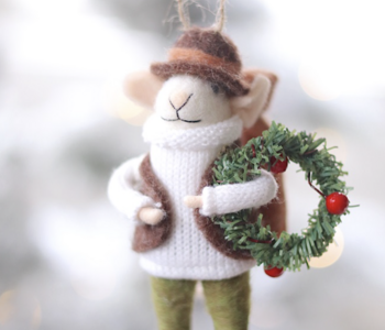 Evergreen Edgar Mouse Holiday Ornament
