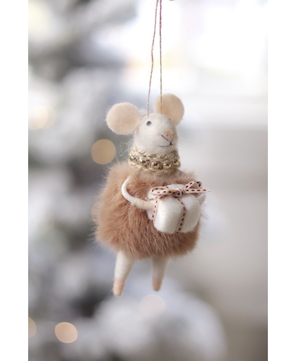 Indaba Trading Co. Gifting Gloria Mouse Holiday Ornament