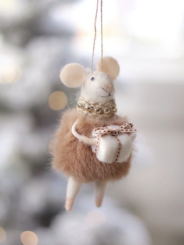 Indaba Trading Co. Gifting Gloria Mouse Holiday Ornament