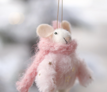 Blizzard Bella Mouse Holiday Ornament