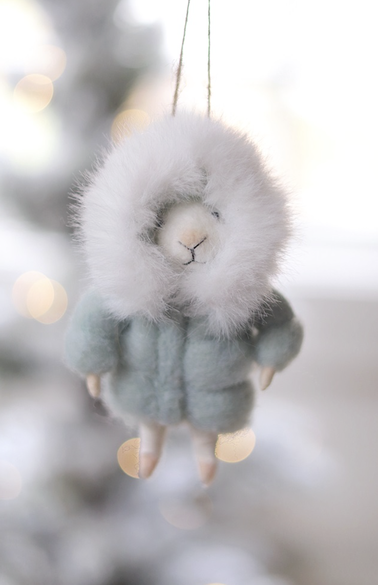 Indaba Trading Co. Parka Paulette Mouse Holiday Ornament